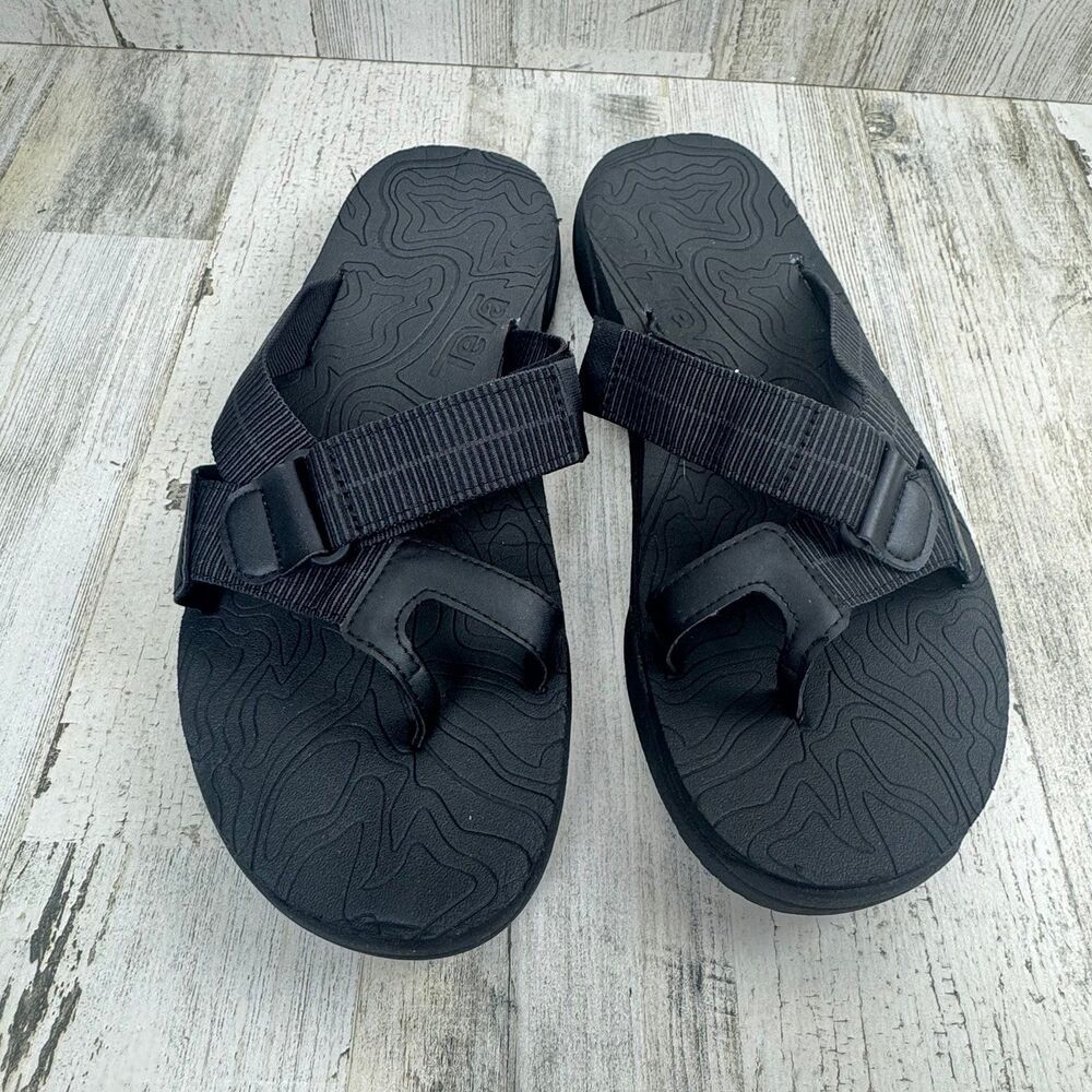 Teva Revive 95 Men's Black Sandals Slides Flip Flops 1124052 US 12M / UK 11 /EU - Picture 2 of 9